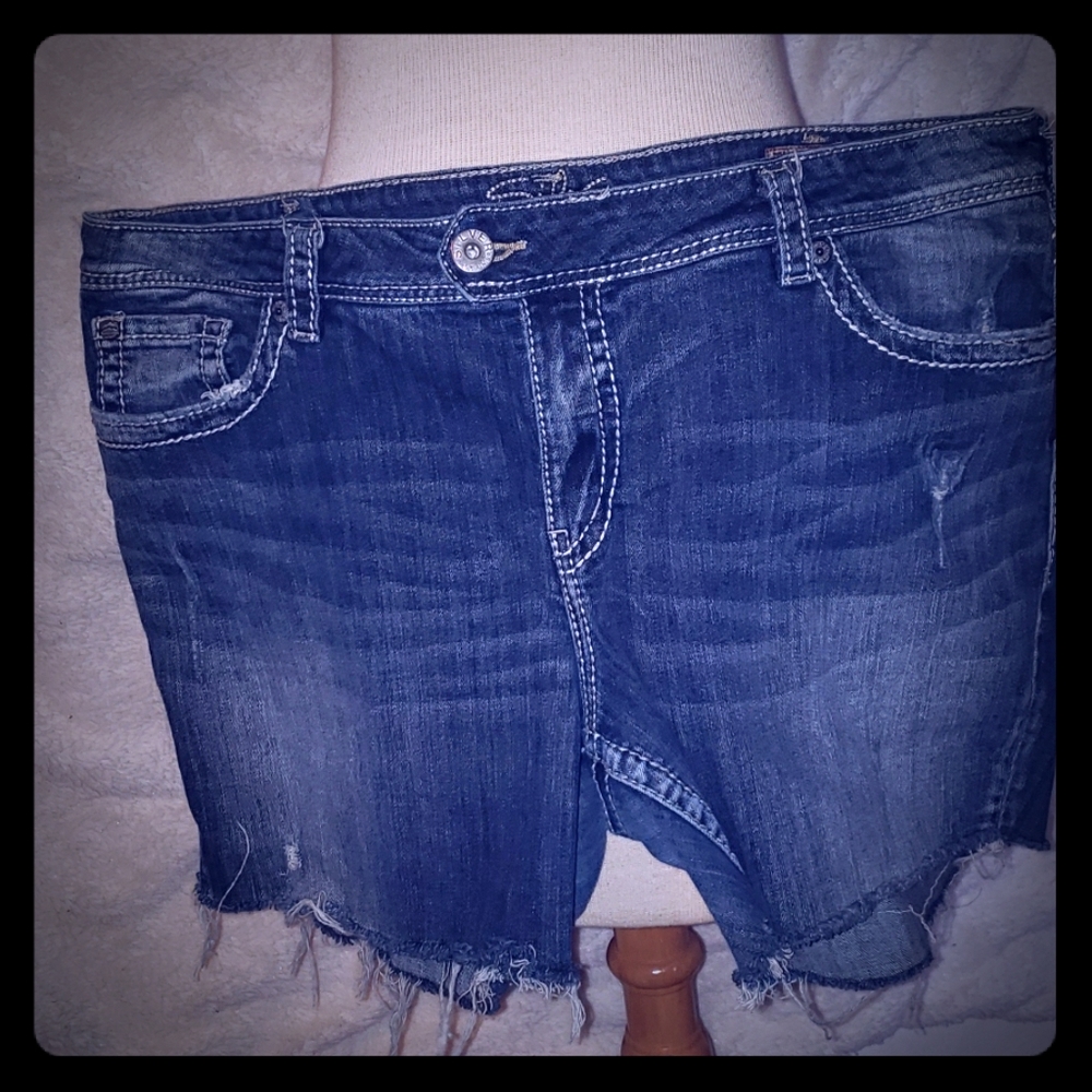 SILVER Jean Shorts